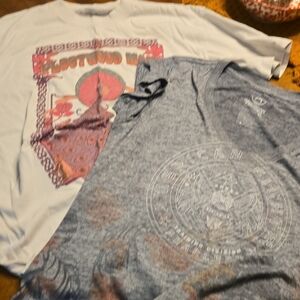 American Fighter Cream and Gray Graphic Tees